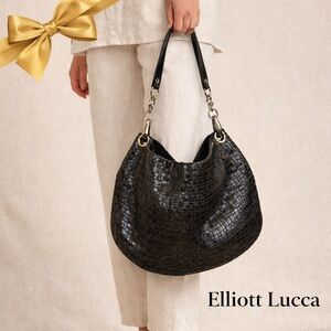 Elliott Lucca Crazy Horse Woven Leather Shoulder Bag